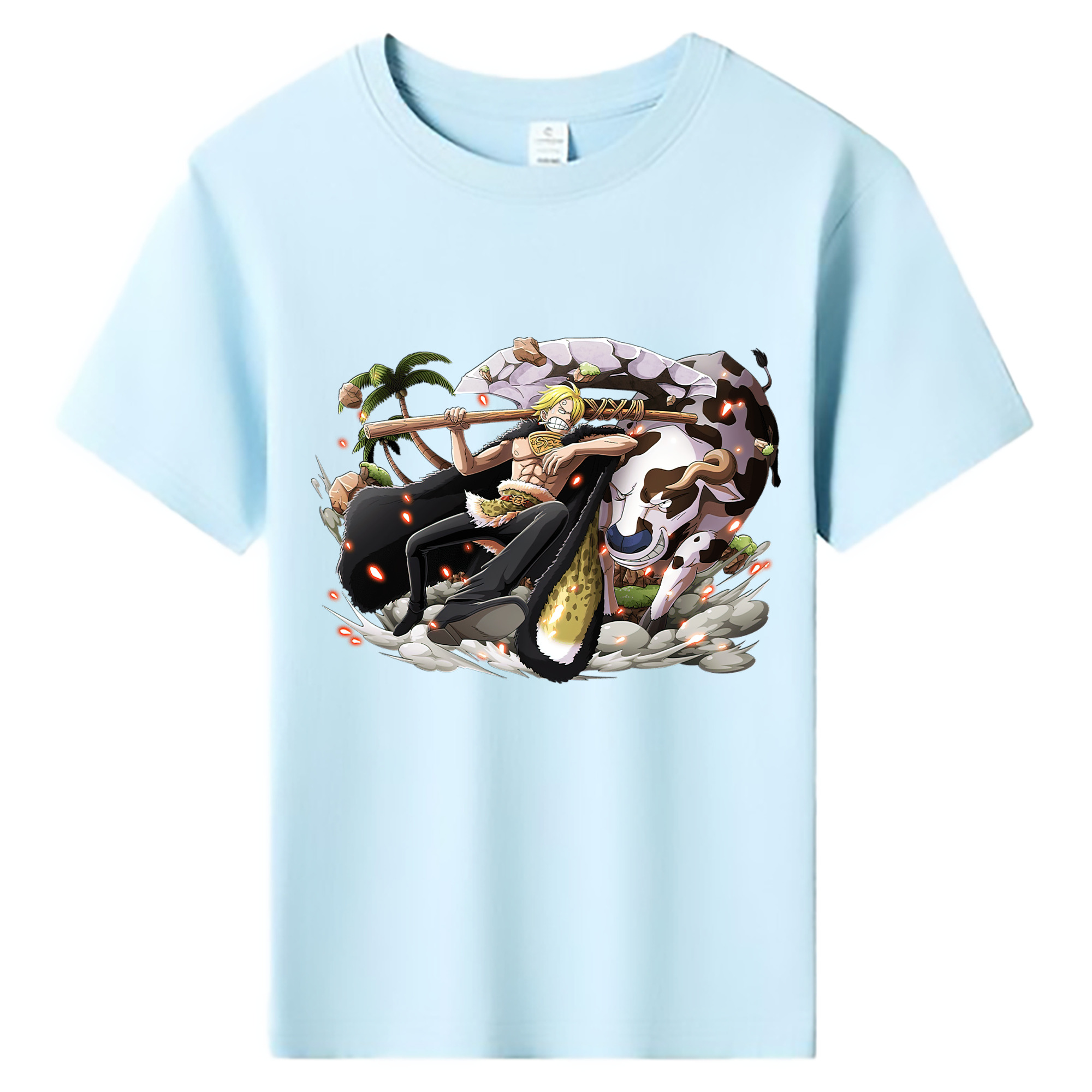 （画像用） ワンピース サンジ ONE PIECE Sanji 綿100％キッズTシャツ（フロントプリント）